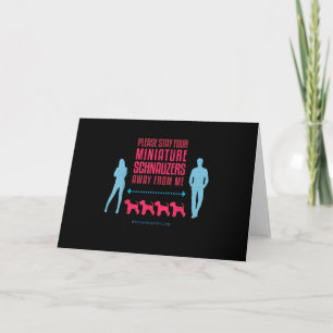 Miniature Schnauzer Sociale Afstands Guide T-Shirt Feestdagen Kaart