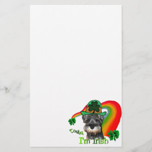 Miniature Schnauzer St Patricks Briefpapier