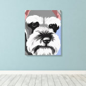 Miniature Schnauzer sur toile (Insitu (Plancher de Bois))