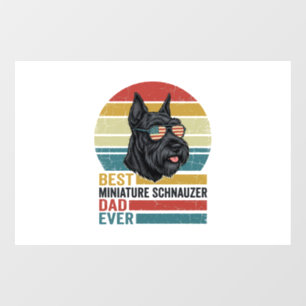 Miniature Schnauzer Vader Vintage Patriottisch T-s Raamsticker