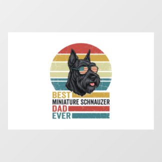 Miniature Schnauzer Vader Vintage Patriottisch T-s Raamsticker