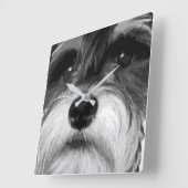 Miniature Schnauzer Vierkante Klok (Hoek)