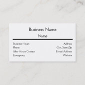 Miniature Schnauzer Visitekaartje - #3 (Achterkant)