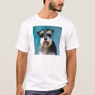 Miniature Schnauzer Waterverf Kunstschilderij T-shirt