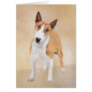 Miniature Taureau Terrier Peinture - Joli Original