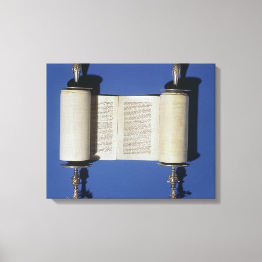 Miniature Torah Scroll, 1765 Canvas Afdruk (Voorkant)