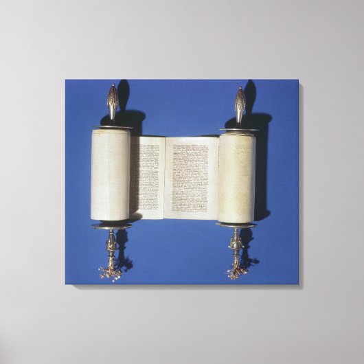 Miniature Torah Scroll, 1765 Canvas Afdruk (Voorkant)