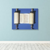 Miniature Torah Scroll, 1765 Canvas Afdruk (Insitu (Houten vloer))