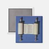 Miniature Torah Scroll, 1765 Magneet (Voorkant / Achterkant)