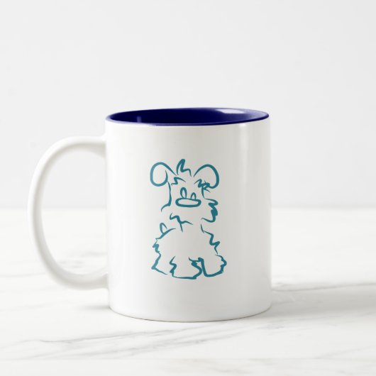 Miniature White Schnauzer Coffee Mok (Links)