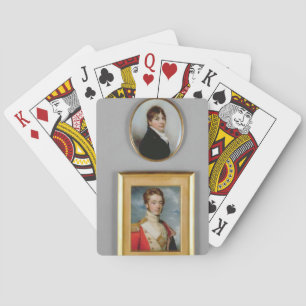 Miniaturen van jonge officieren van de 38e Madras  Pokerkaarten