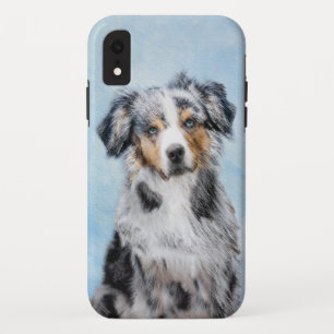Miniatuur American Shepherd Painting - Dog Art iPhone XR Hoesje