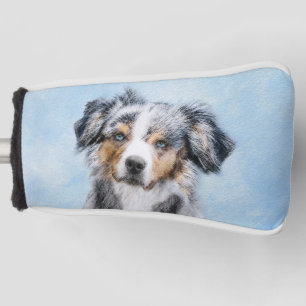 Miniatuur American Shepherd Painting - Dog Art Golfheadcover