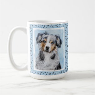 Miniatuur American Shepherd Painting - Dog Art Koffiemok