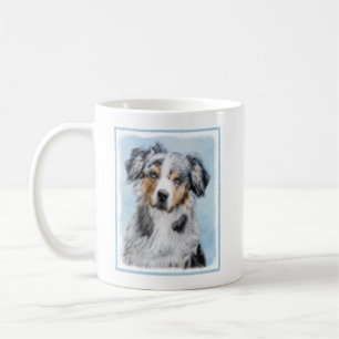 Miniatuur American Shepherd Painting - Dog Art Koffiemok