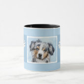 Miniatuur American Shepherd Painting - Dog Art Mok (Midden)