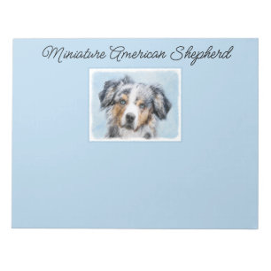 Miniatuur American Shepherd Painting - Dog Art not Notitieblok