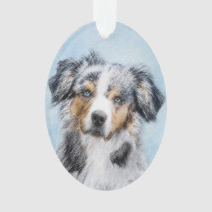 Miniatuur American Shepherd Painting - Dog Art Ornament
