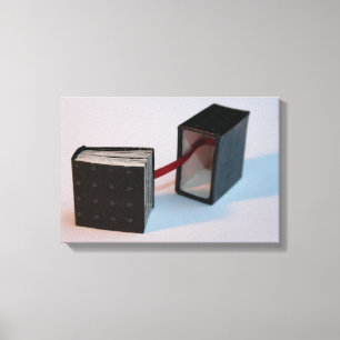 Miniatuur Artis Boek niet met de doos open Canvas Afdruk