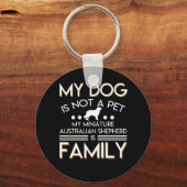 Miniatuur Australian Shepherd is familie Sleutelhanger (Voorkant)