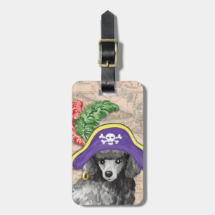 Miniatuur Bagagelabel met poodle