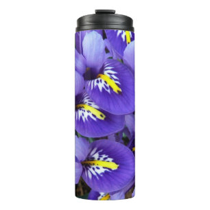 Miniatuur Blauwe Irissen Lente Bloemen Thermosbeker
