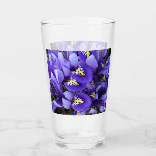 Miniatuur Blue Iriss Spring Floral Glas