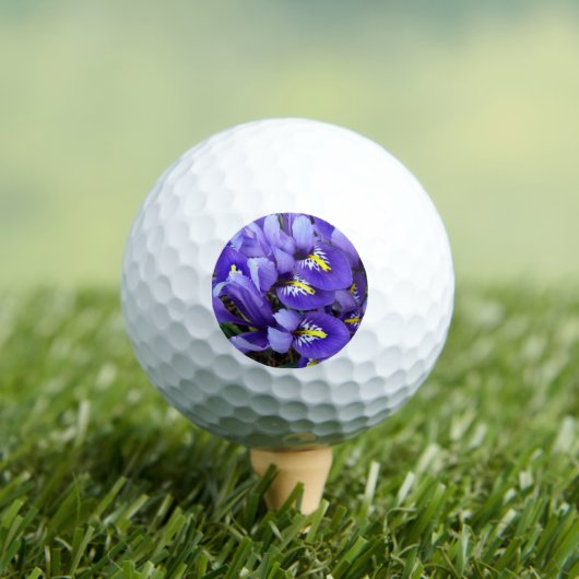 Miniatuur Blue Iriss Spring Floral Golfballen (Insitu Shirt)