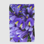Miniatuur Blue Iriss Spring Floral Golfhanddoek (Voorkant)