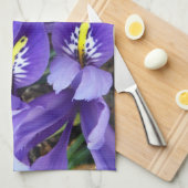 Miniatuur Blue Iriss Spring Floral Theedoek (Quarter Fold)