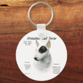 Miniatuur Bull Terrier History Design Sleutelhanger (Voorkant)