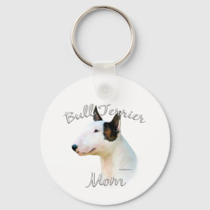 Miniatuur Bull Terrier Moeder 2 Sleutelhanger