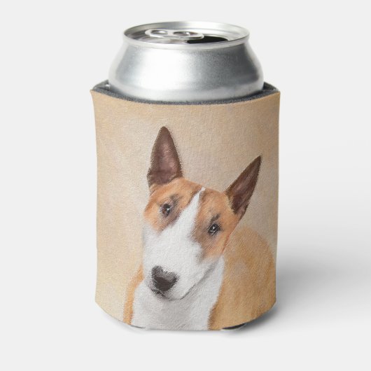 Miniatuur Bull Terrier Painting - Cute Original Do Blikjeskoeler (Blikje Achterkant)