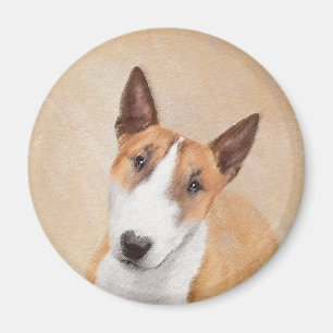 Miniatuur Bull Terrier Painting - Cute Original Do Magneet