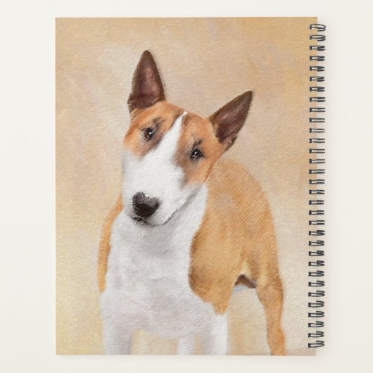 Miniatuur Bull Terrier Painting - Cute Original Do Planner (Achterkant)