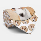 Miniatuur Bull Terrier Painting - Cute Original Do Stropdas (Opgerold)