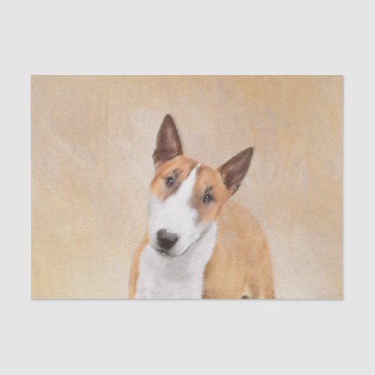 Miniatuur Bull Terrier Painting - Cute Original Do Tissuepapier (Voorkant)