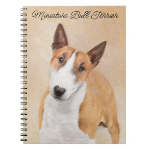 Miniatuur Bull Terrier Painting - Originele Dog Ar Notitieboek