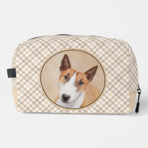 Miniatuur Bull Terrier Schilderen Originele Hond A Toilettasje
