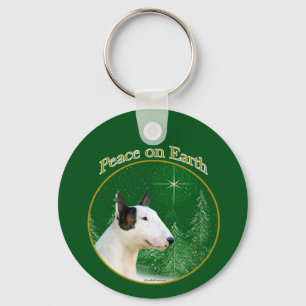 Miniatuur Bull Terrier Vrede Sleutelhanger