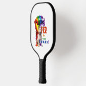 Miniatuur Bullterrier hond Pickleball Paddle (Links)