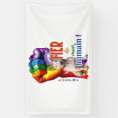 Miniatuur Bullterrier hond Spandoek (Verticaal)