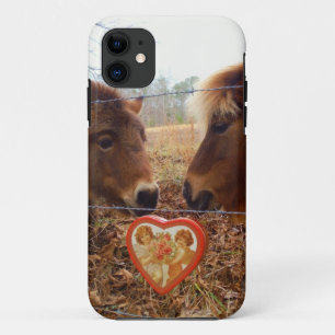 Miniatuur Donkey & Horse Valentijn Heart iPhone 11 Hoesje
