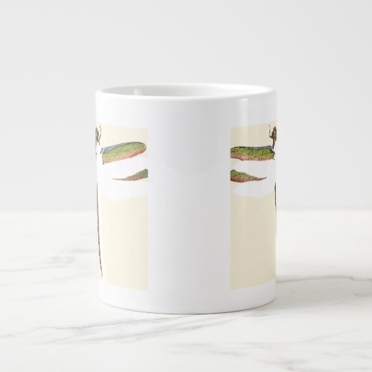 Miniatuur Dragonfly op witte achtergrond Grote Koffiekop (Voorkant)