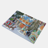Miniatuur kerstdorp deurmat (Schuin)