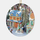 Miniatuur kerstdorp keramisch ornament (Links)