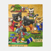 Miniatuur Knight Cat Model Schilderkatten Fleece Deken (Voorkant)