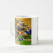 Miniatuur Knight Cat Model Schilderkatten Koffiemok (Voorkant links)