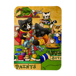 Miniatuur Knight Cat Model Schilderkatten Magnet Magneet