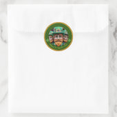 Miniatuur Leprechaun St Patrick's Day Bedankt RS09 Ronde Sticker (Tas)